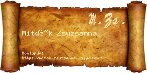 Miták Zsuzsanna névjegykártya